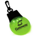 Green Light Up Reflector w/ Clip & White LED Light